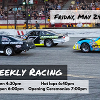 <p>Join us for the NASCAR Advance Auto Parts Weekly Series racing on Friday, May 24th featuring your favorite classes, plus the late models and Sprint Series! There will be qualifying heat races just after hot laps. Don’t miss out on the fun at Hawkeye Downs on Friday, May 24th! Tickets are available at the gate. Races begin at 7:05pm.</p>
